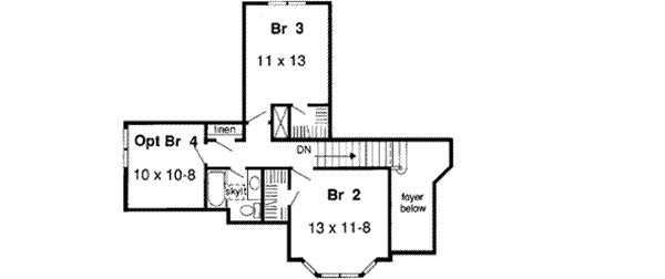 Upper/Second Floor Plan: 46-325