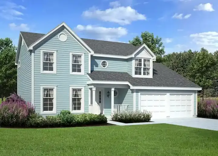 Traditional house plans 46-330 - front exterior, 2,143 sq ft, 4 bed, 2 bath house plans | Monster House Plans