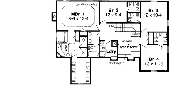 Upper/Second Floor Plan: 46-336