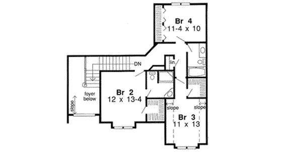 Upper/Second Floor Plan: 46-338