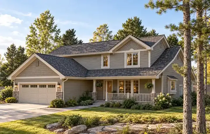 Traditional house plans 46-339 - front exterior, 1,744 sq ft, 3 bed, 2 bath house plans | Monster House Plans