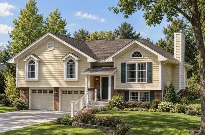 Traditional house plans 46-341 - front exterior, 1,607 sq ft, 3 bed, 2 bath house plans | Monster House Plans