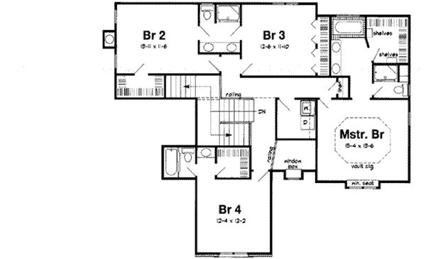 Upper/Second Floor Plan: 46-344