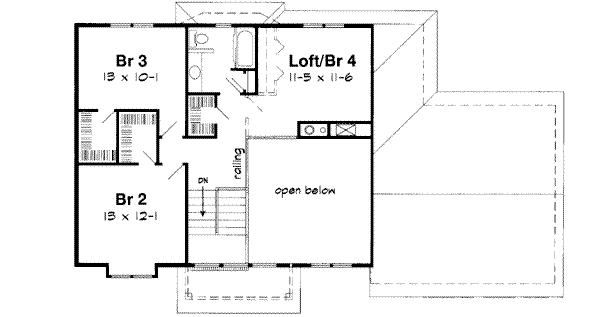 Upper/Second Floor Plan: 46-347