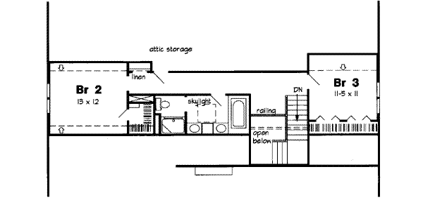 Upper/Second Floor Plan: 46-348