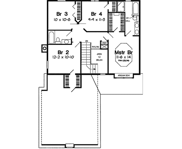 Upper/Second Floor Plan: 46-349