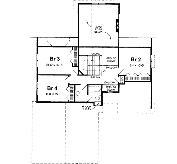 Upper/Second Floor Plan: 46-351