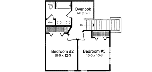 Upper/Second Floor Plan: 46-354