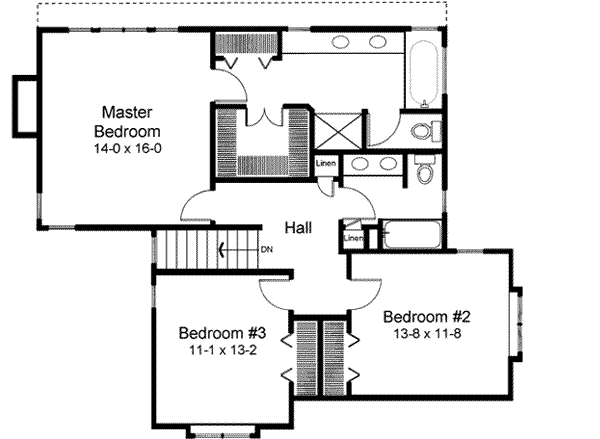 Upper/Second Floor Plan: 46-355
