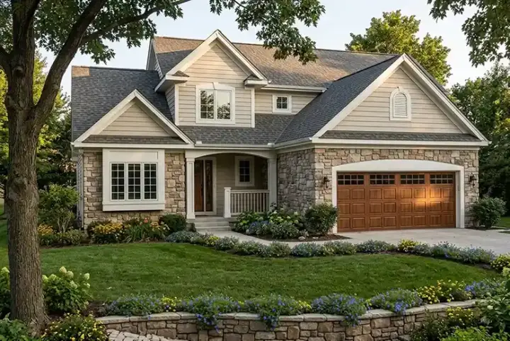 Traditional house plans 46-357 - front exterior, 2,056 sq ft, 4 bed, 2 bath house plans | Monster House Plans