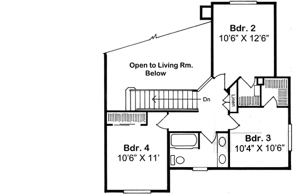 Upper/Second Floor Plan: 46-357