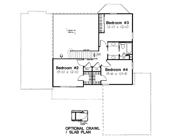 Upper/Second Floor Plan: 46-358