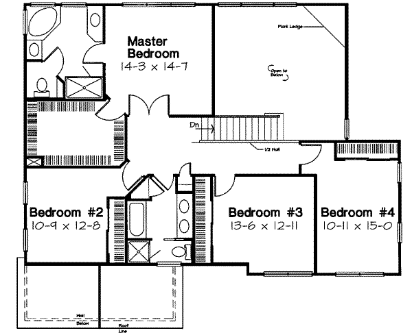Upper/Second Floor Plan: 46-359