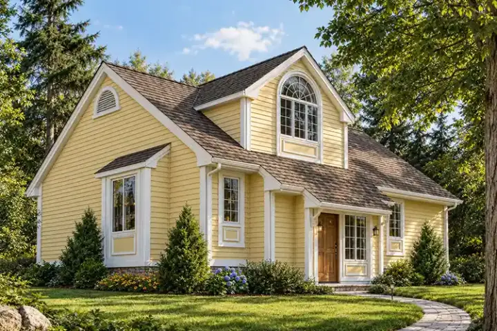 Traditional house plans 46-363 - front exterior, 1,253 sq ft, 3 bed, 2 bath house plans | Monster House Plans