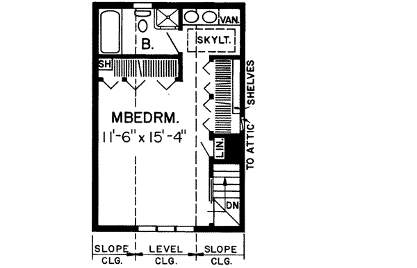 Upper/Second Floor Plan: 46-363
