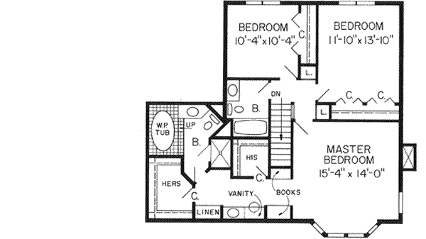 Upper/Second Floor Plan: 46-366