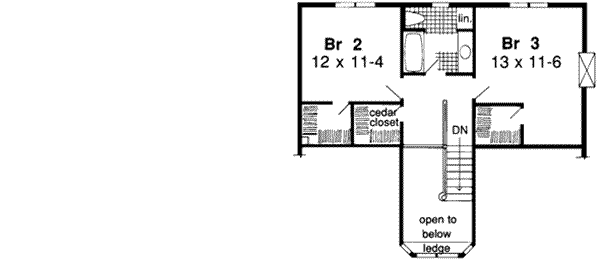 Upper/Second Floor Plan: 46-370