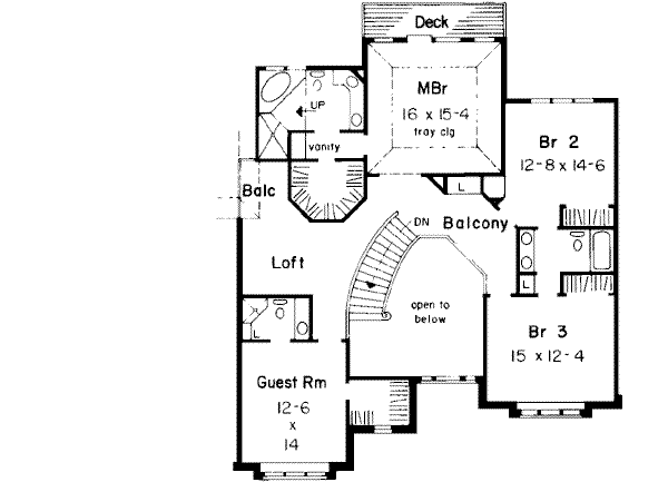 Upper/Second Floor Plan: 46-372