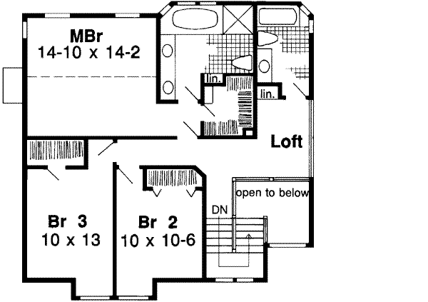 Upper/Second Floor Plan: 46-374