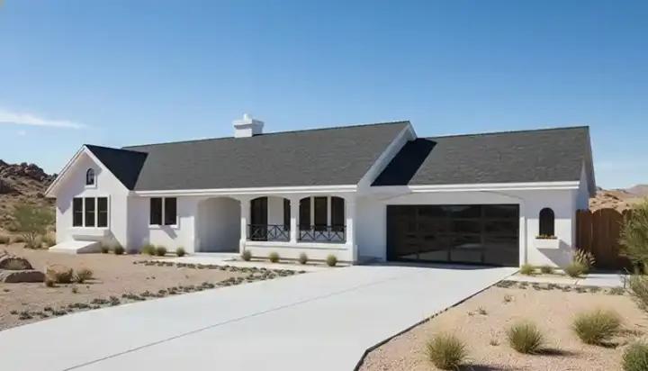 Traditional house plans 46-379 - front exterior, 1,734 sq ft, 3 bed, 2 bath house plans | Monster House Plans