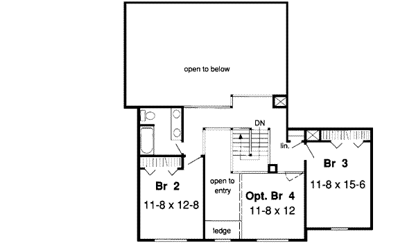 Upper/Second Floor Plan: 46-380