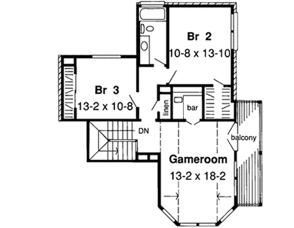 Upper/Second Floor Plan: 46-384