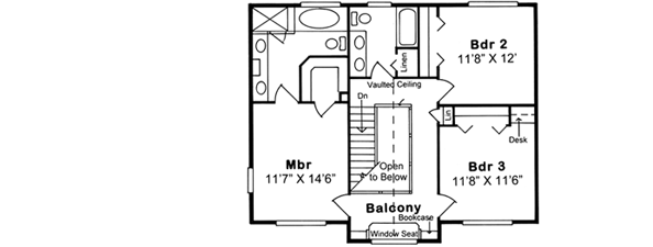 Upper/Second Floor Plan: 46-399