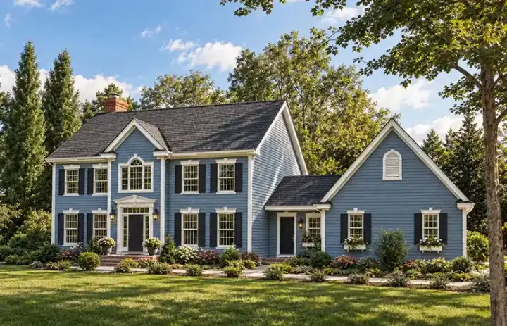 Colonial house plans 46-400 - front exterior, 2,428 sq ft, 3 bed, 3 bath house plans | Monster House Plans