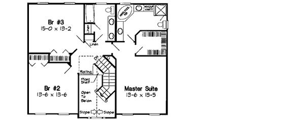 Upper/Second Floor Plan: 46-400