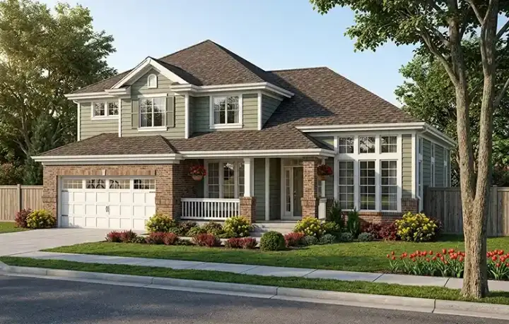 Traditional house plans 46-413 - front exterior, 2,411 sq ft, 4 bed, 2 bath house plans | Monster House Plans