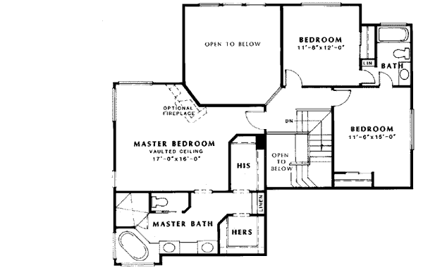 Upper/Second Floor Plan: 46-416