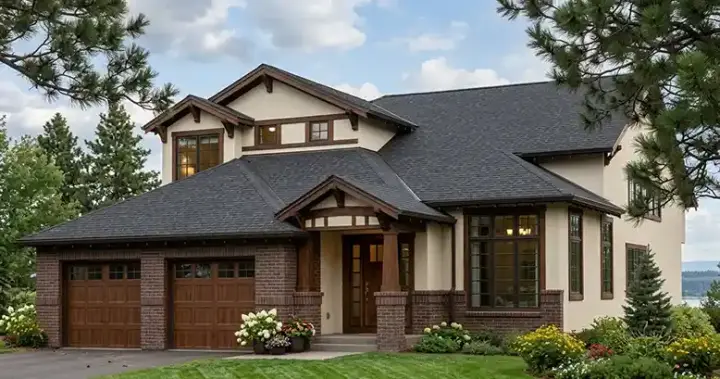 Traditional house plans 46-417 - front exterior, 2,672 sq ft, 4 bed, 3 bath house plans | Monster House Plans