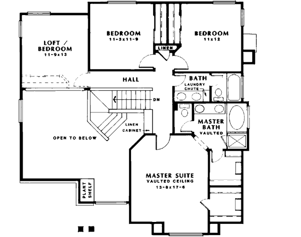 Upper/Second Floor Plan: 46-418