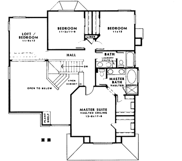 Upper/Second Floor Plan: 46-419
