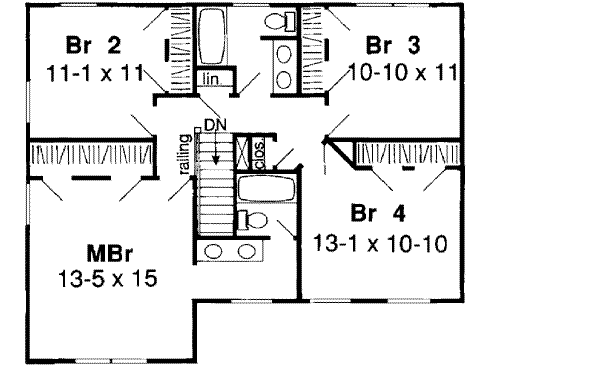 Upper/Second Floor Plan: 46-421