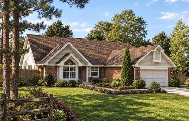 Traditional house plans 46-432 - front exterior, 1,850 sq ft, 3 bed, 2 bath house plans | Monster House Plans