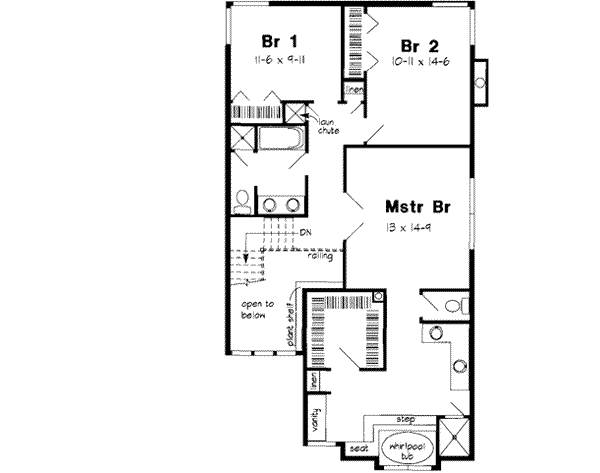 Upper/Second Floor Plan: 46-438