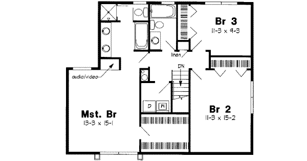 Upper/Second Floor Plan: 46-439
