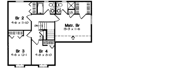 Upper/Second Floor Plan: 46-440