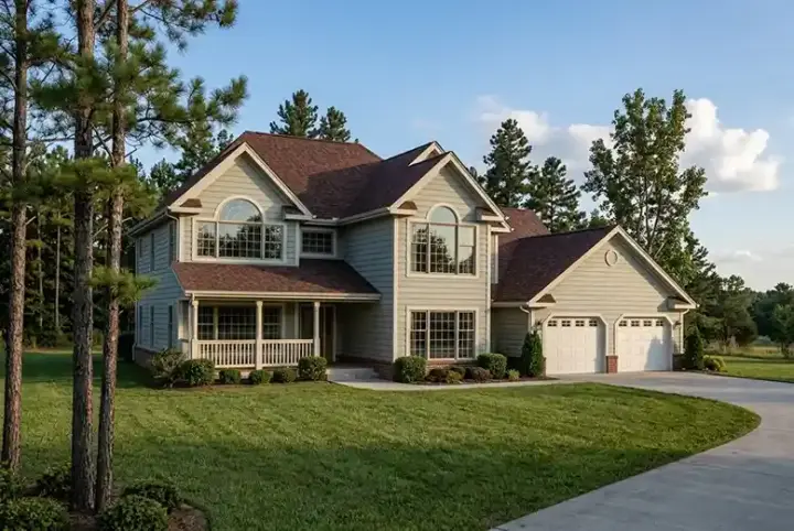Traditional house plans 46-443 - front exterior, 2,699 sq ft, 4 bed, 3 bath house plans | Monster House Plans