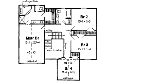 Upper/Second Floor Plan: 46-443