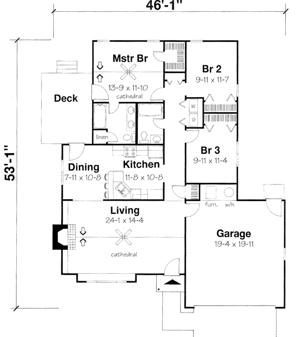 Main Floor Plan: 46-444