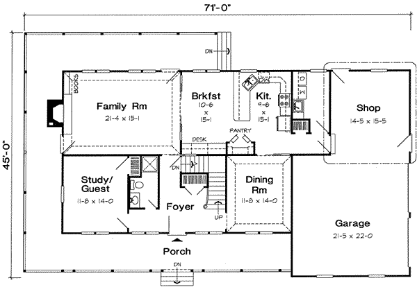 Main Floor Plan: 46-445