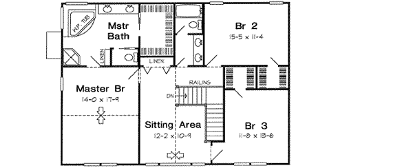 Upper/Second Floor Plan: 46-445