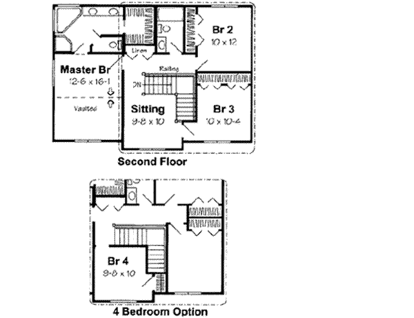 Upper/Second Floor Plan: 46-447
