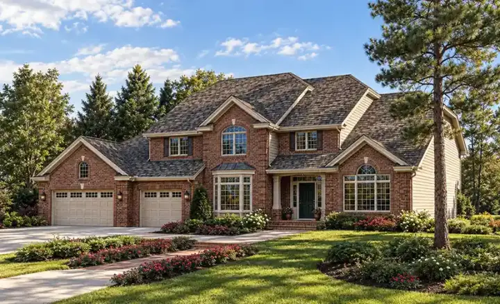 Traditional house plans 46-448 - front exterior, 2,716 sq ft, 4 bed, 2 bath house plans | Monster House Plans