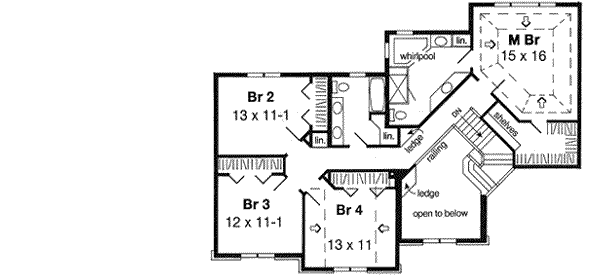 Upper/Second Floor Plan: 46-448