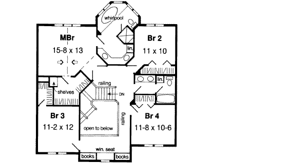 Upper/Second Floor Plan: 46-449