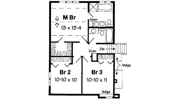Upper/Second Floor Plan: 46-450
