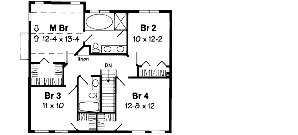 Upper/Second Floor Plan: 46-452